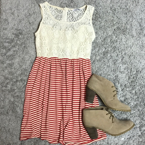 kohls red lace dress